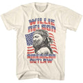 Natural Willie Nelson t-shirt featuring a Americana Outlaw design