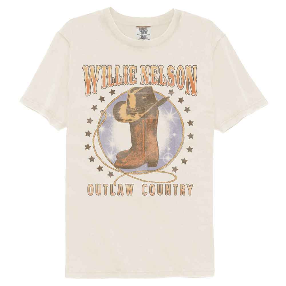 Willie Nelson Comfort Colors T-Shirt - Boots and Hat