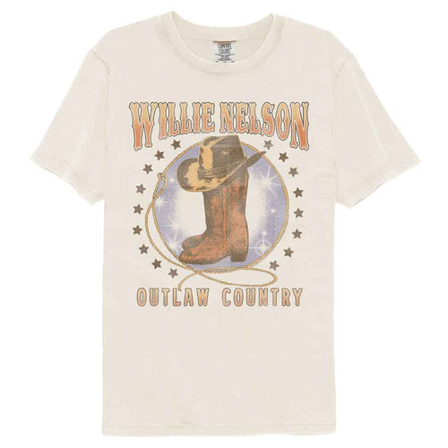 Willie Nelson Comfort Colors T-Shirt - Boots and Hat