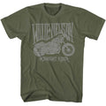 Military Green Willie Nelson t-shirt featuring a Midnight Rider design