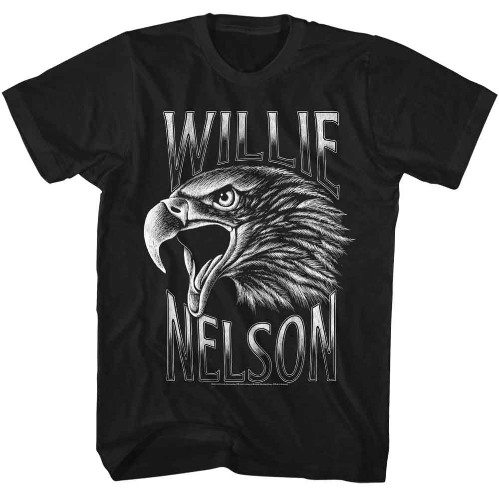 Black Willie Nelson t-shirt featuring a Screaming Eagle design