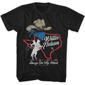 Black Willie Nelson t-shirt featuring a Always on My Mind design