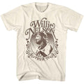 Natural Willie Nelson t-shirt featuring a Tour 1977 design