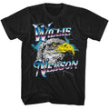 Black Willie Nelson t-shirt featuring a Eagle Chrome Vintage design