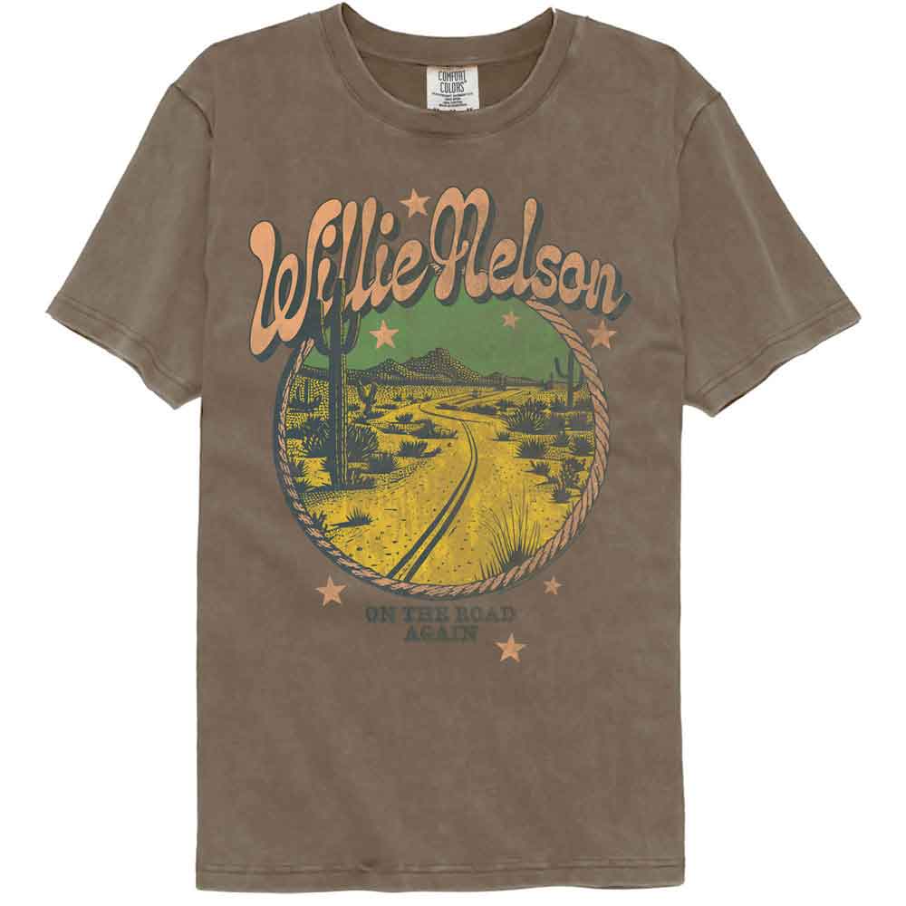 Willie Nelson Comfort Colors T-Shirt - On the Road Again Desert