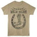 Heather Khaki Willie Nelson t-shirt featuring a Outlaw Horseshoe design