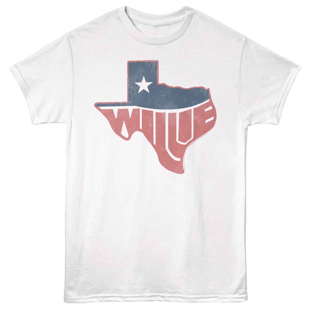 White Willie Nelson t-shirt featuring a Texas Willie design