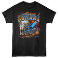 Black World of Outlaws t-shirt featuring a Skull 1978 design