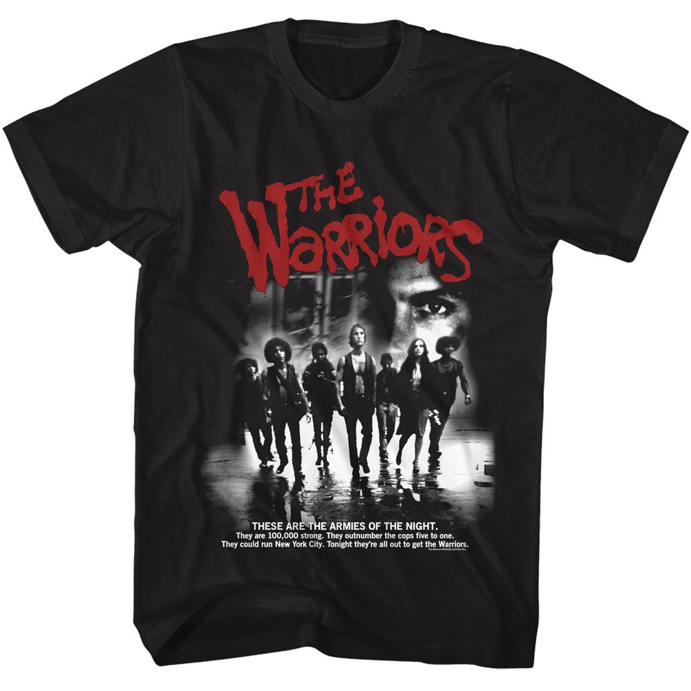 Black The Warriors t-shirt featuring an Armies of the Night design