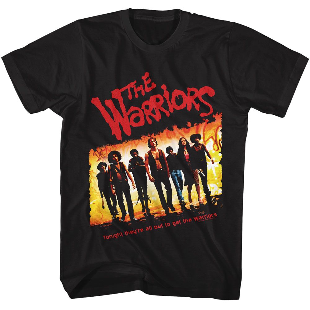 Black The Warriors t-shirt featuring a Tonight They're All Out design