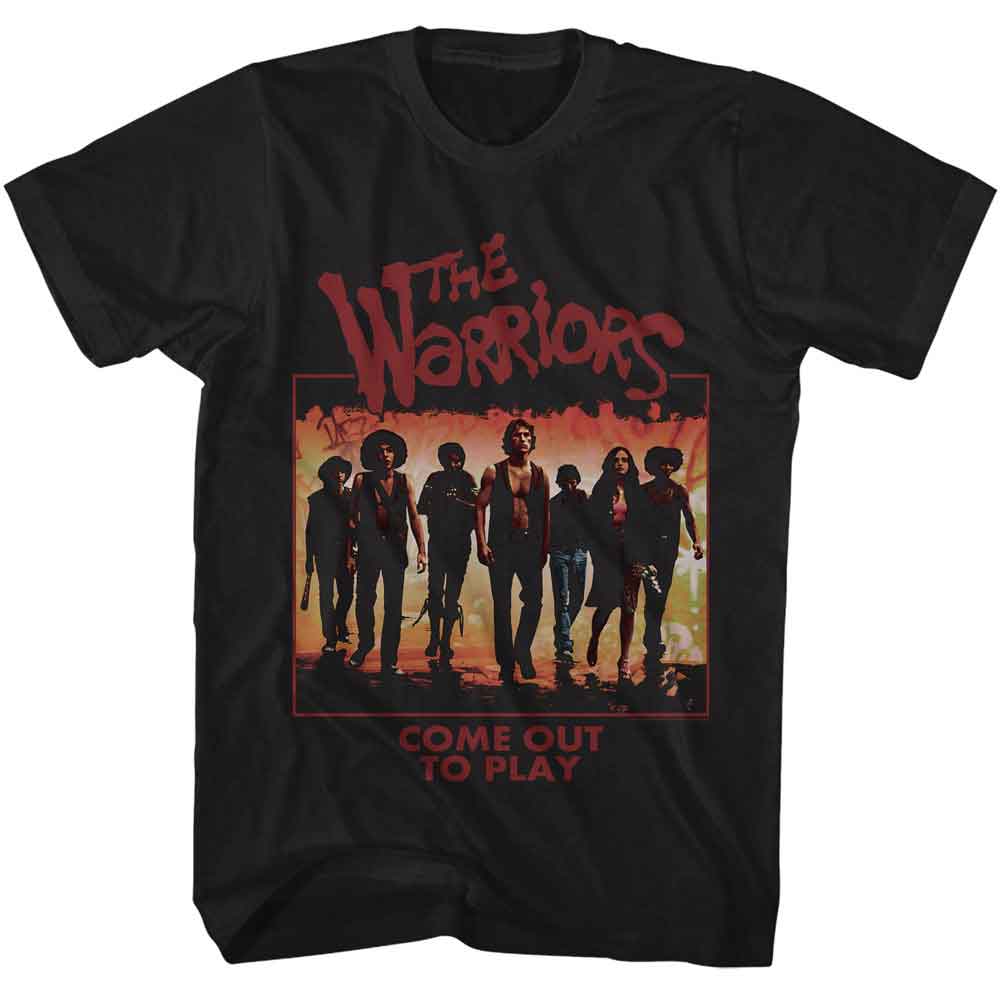 Black The Warriors t-shirt featuring a Come Out to Play design