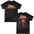 Black Weird Science t-shirt featuring a Logo and Lisa design