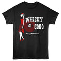 Black Whisky a Go Go t-shirt featuring a Lady Logo design