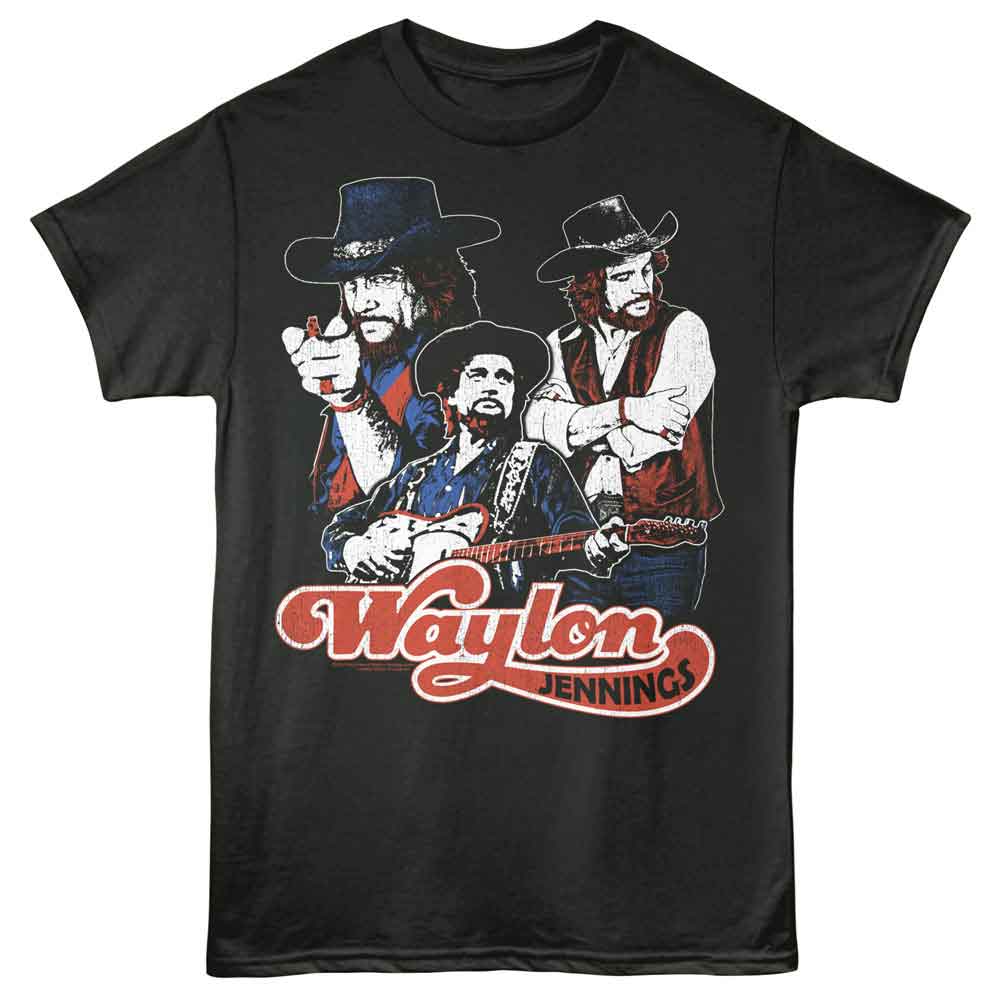 Smoke Waylon Jennings t-shirt featuring a Collage design