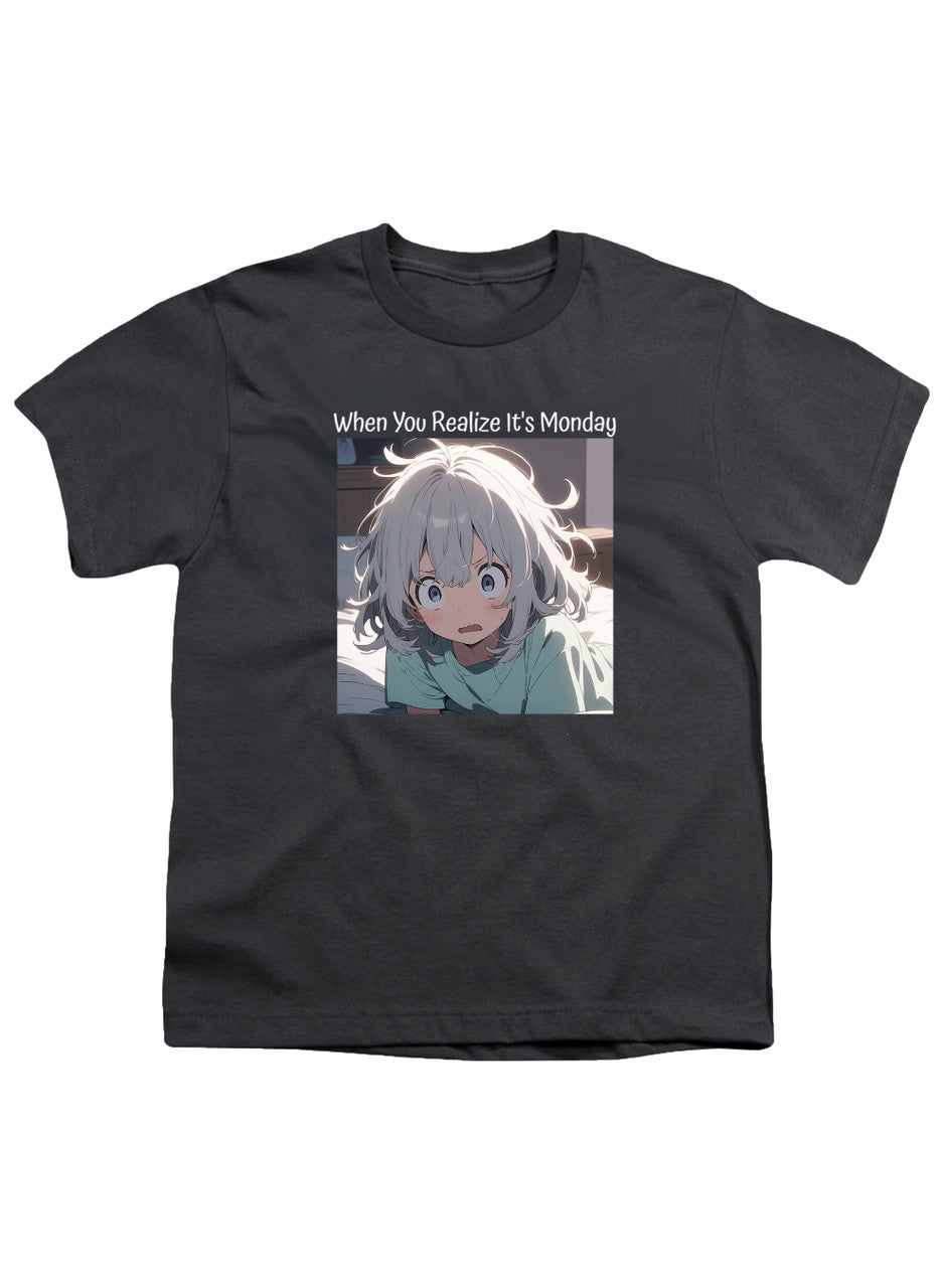 Charcoal When You Realize It's Monday Youth/Toddler T-Shirt