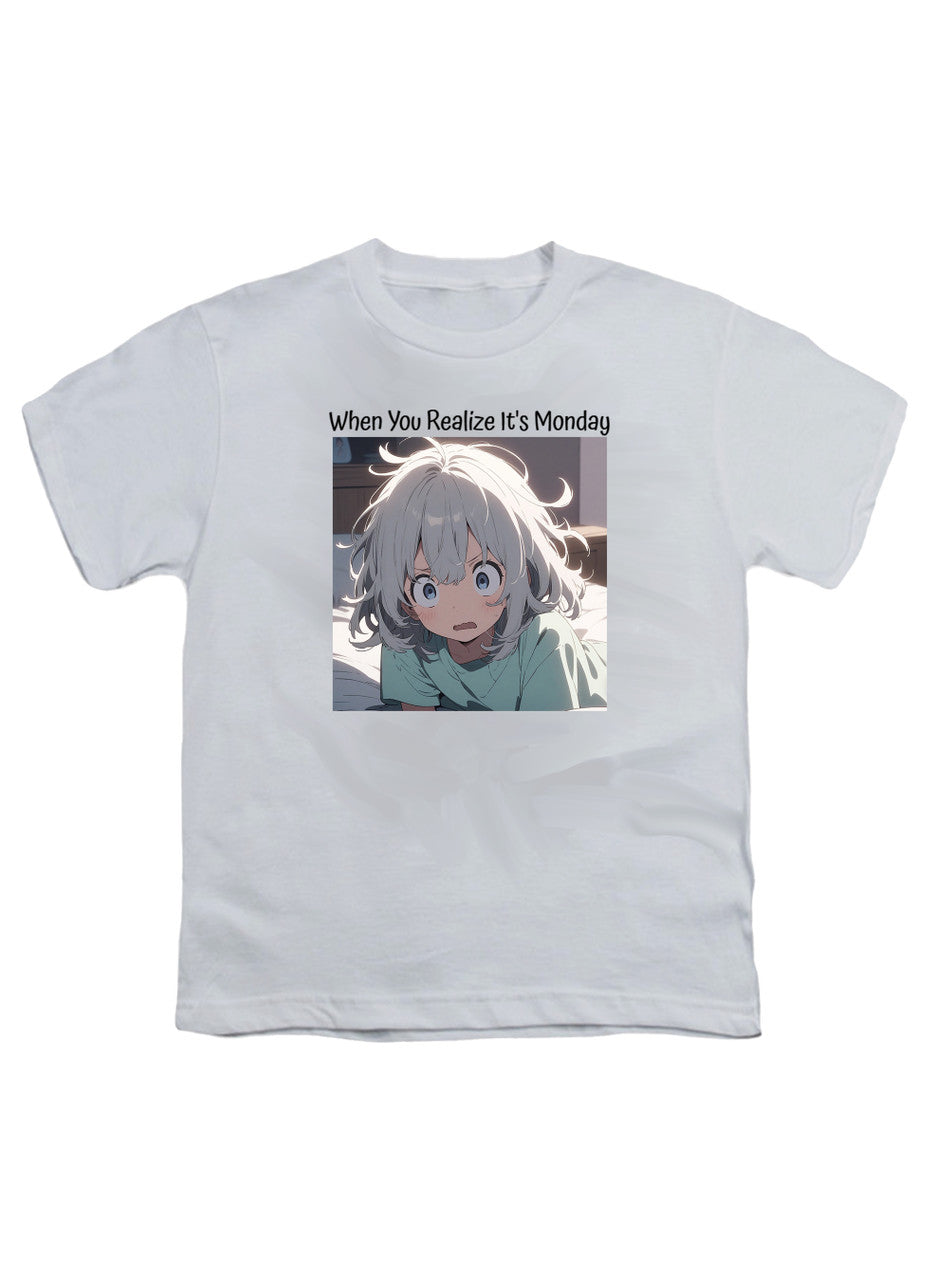 White When You Realize It's Monday Youth/Toddler T-Shirt