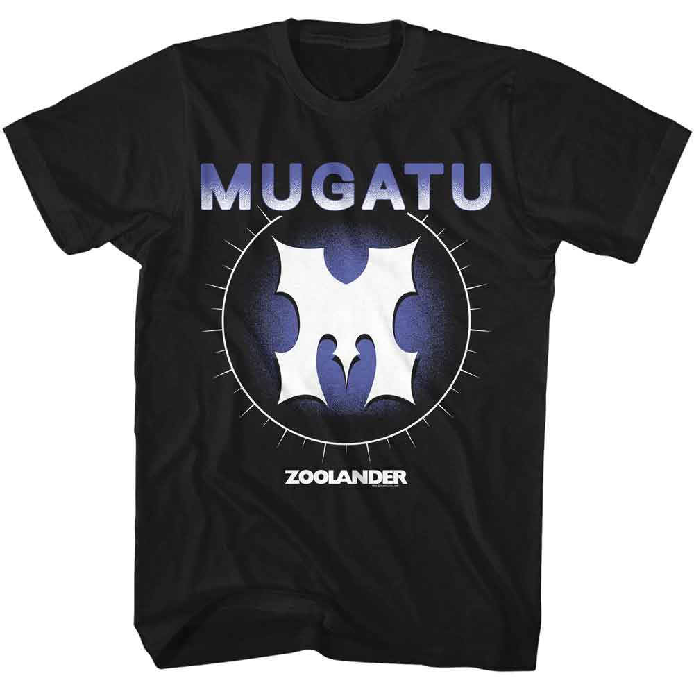 Black Zoolander t-shirt featuring a Mugatu design