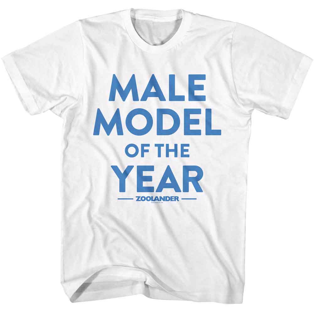 White Zoolander t-shirt featuring a Male Model design