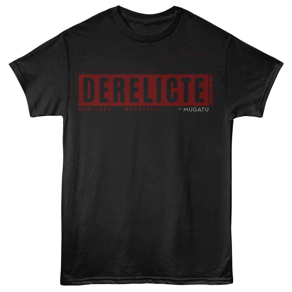 Black Zoolander t-shirt featuring a Derelicte design