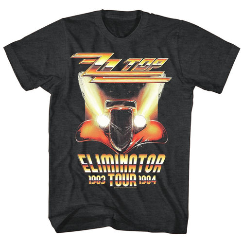 Heather Black ZZ Top t-shirt featuring a Eliminator Tour design