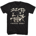 Black ZZ Top t-shirt featuring a Since 1969 design