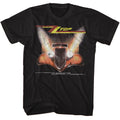 Black ZZ Top t-shirt featuring a Crackle design