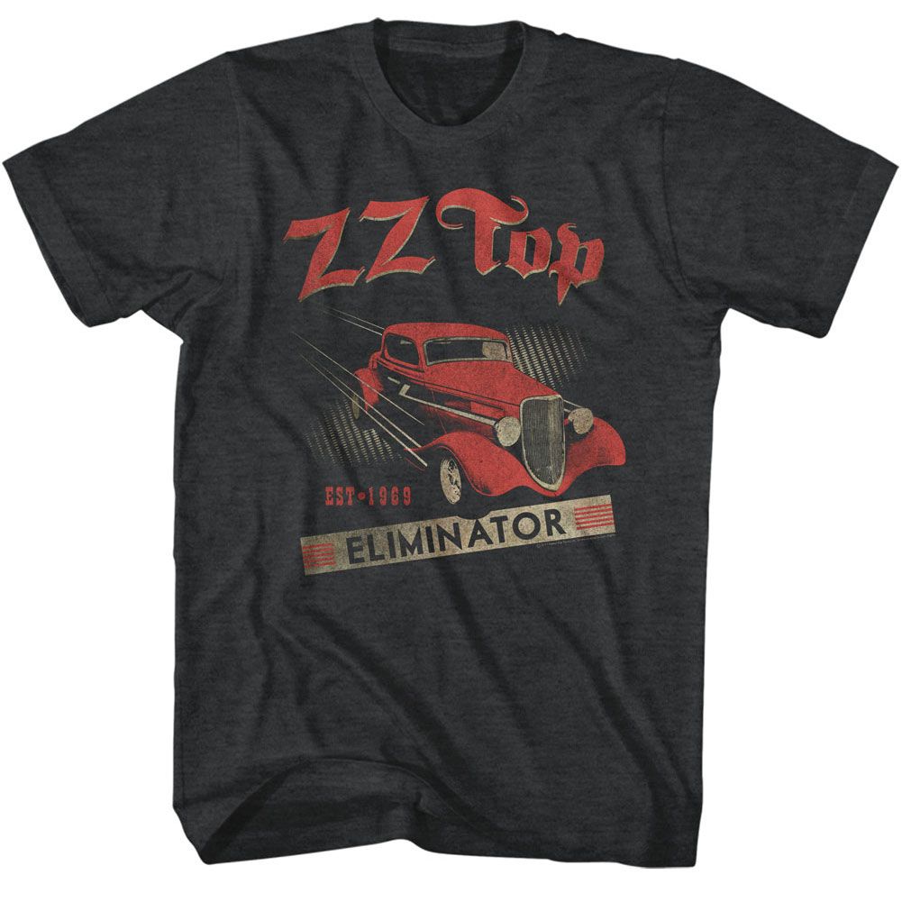 Heather Black ZZ Top t-shirt featuring a Est 1969 design