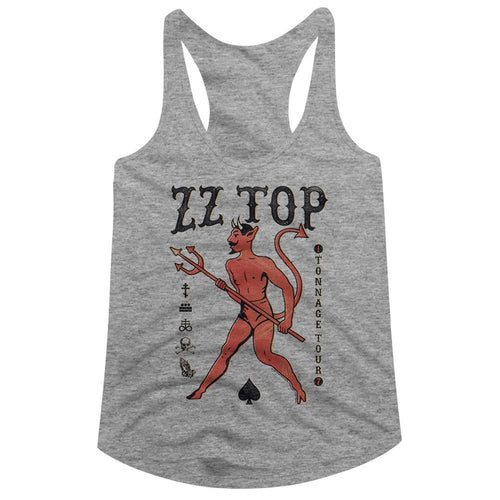 ZZ Top Ladies Racerback - Tonnage Tour