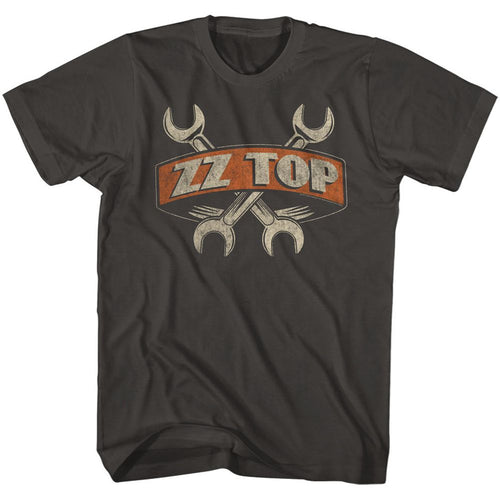 Smoke ZZ Top t-shirt featuring a Wrenches design