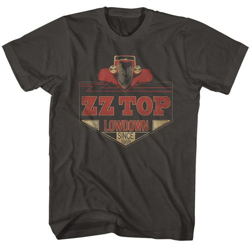 Smoke ZZ Top t-shirt featuring a Lowdown design