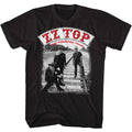 Black ZZ Top t-shirt featuring a Tonn Tour design