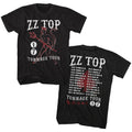 Black ZZ Top t-shirt featuring a Tonnage Tour 2017 design