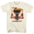 Natural ZZ Top t-shirt featuring a Eliminator Classic design