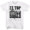 White ZZ Top t-shirt featuring a Antenna Radio design