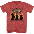 Heather Red ZZ Top t-shirt featuring a La Futura design