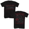 Black ZZ Top t-shirt featuring a Europe 1983 design