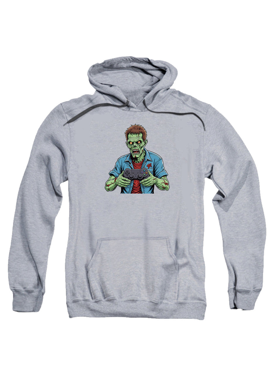 Gray Zombie Gamer Hoodie