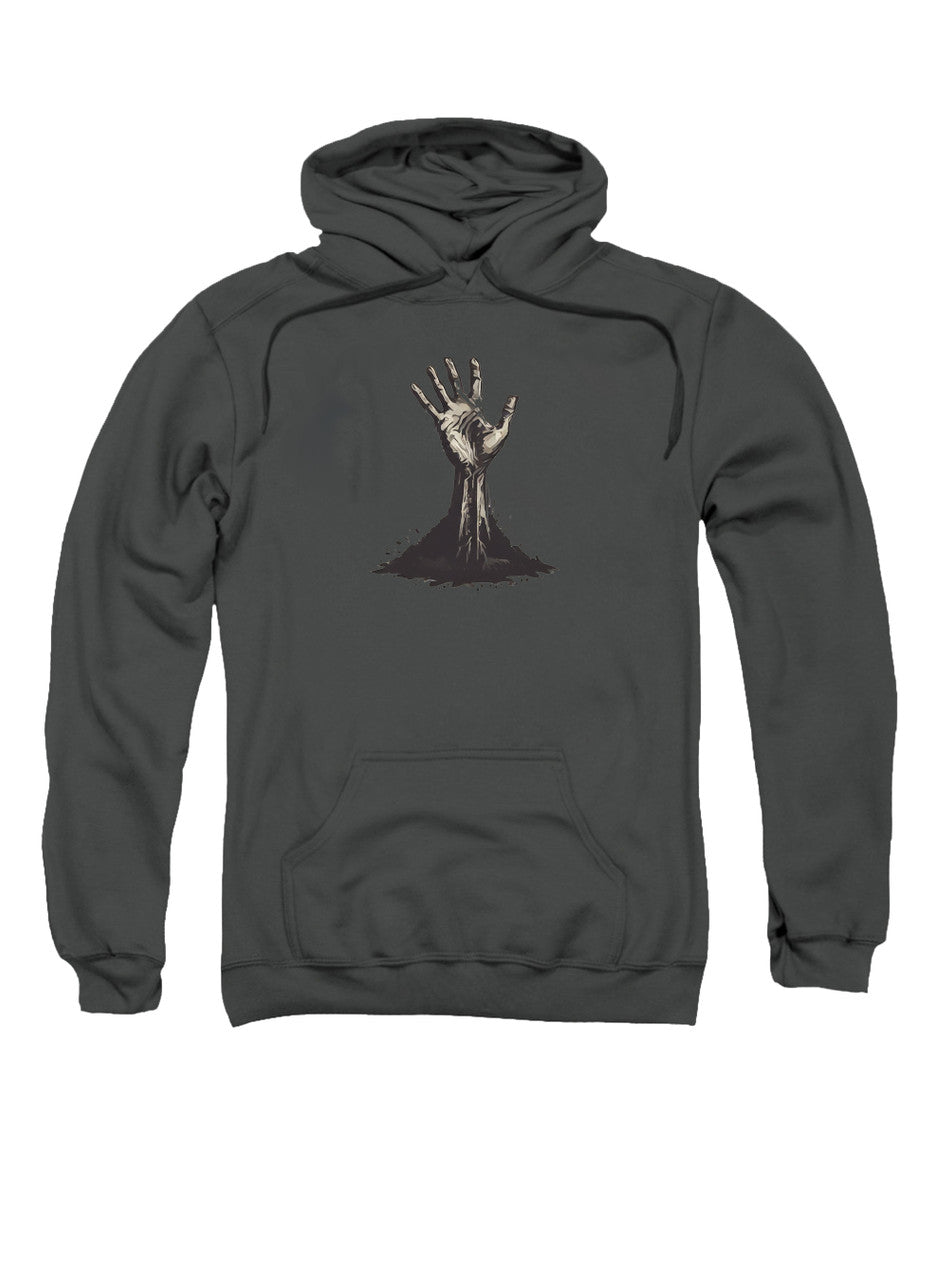 Charcoal Zombie Hand Reaching Out Hoodie