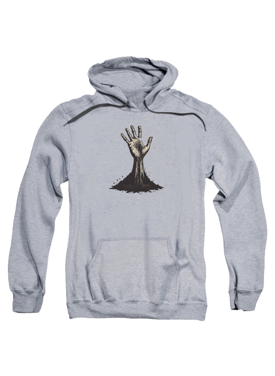 Gray Zombie Hand Reaching Out Hoodie