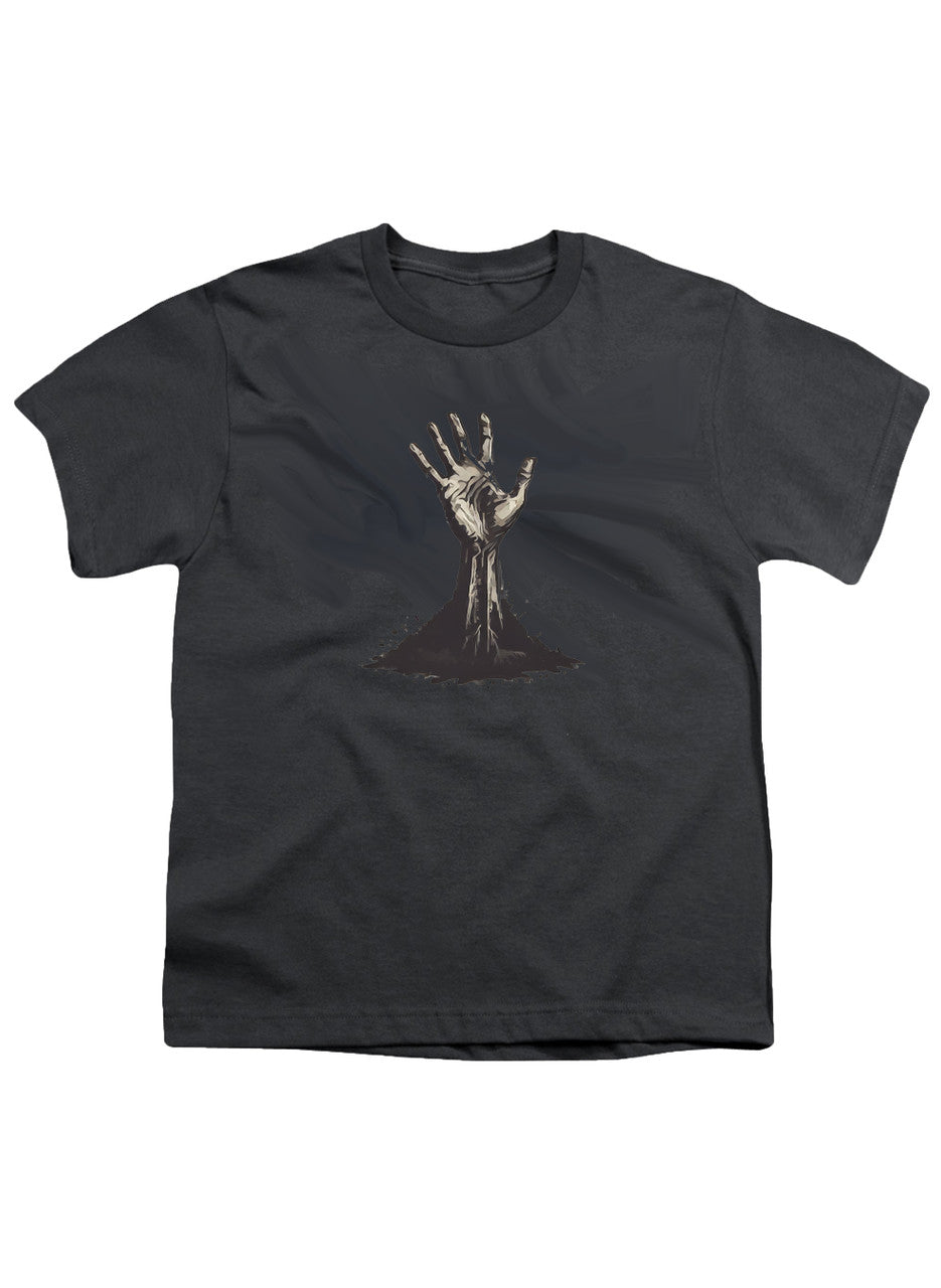 Charcoal Zombie Hand Reaching Out Youth/Toddler T-Shirt