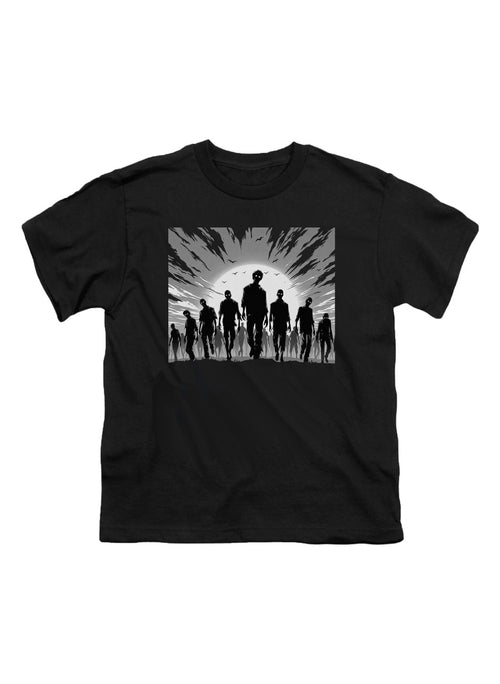 Black Zombie Horde Silhouette Youth/Toddler T-Shirt