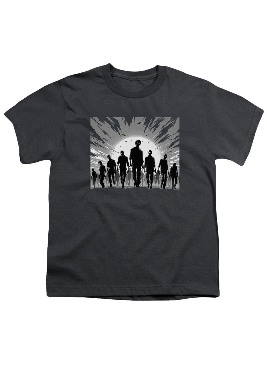 Charcoal Zombie Horde Silhouette Youth/Toddler T-Shirt