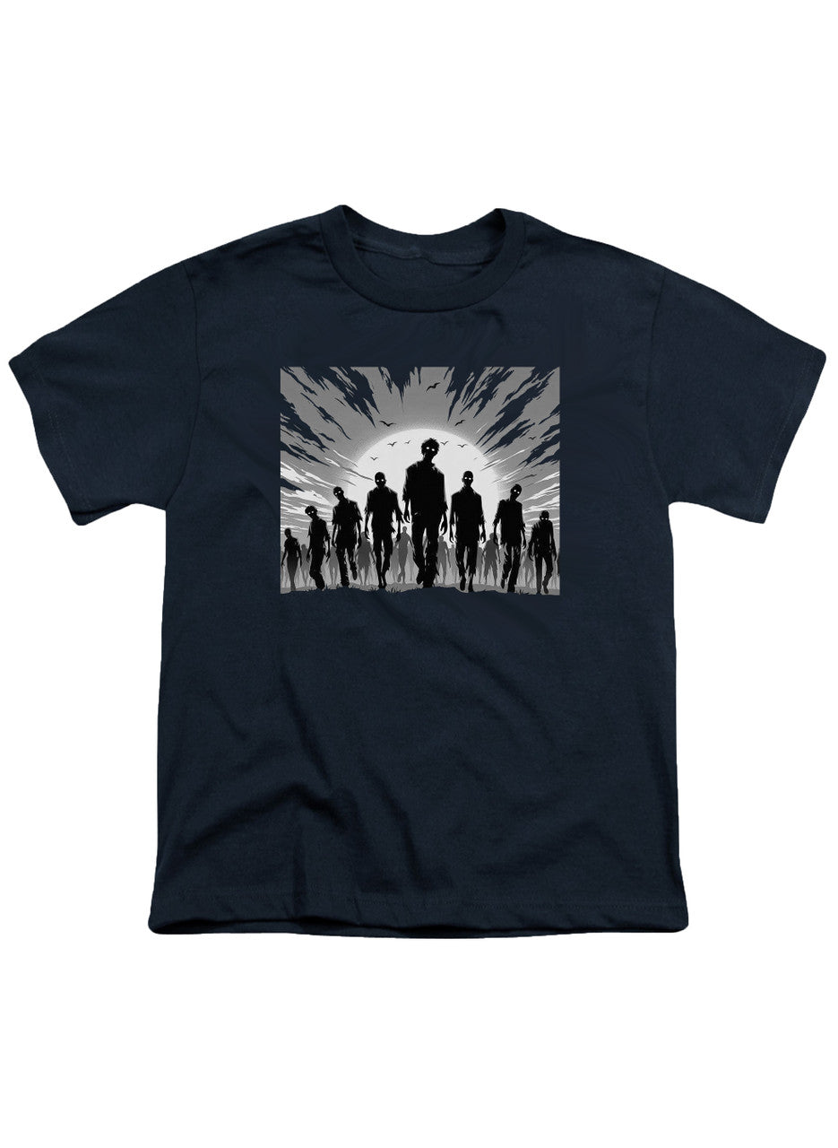 Navy Zombie Horde Silhouette Youth/Toddler T-Shirt