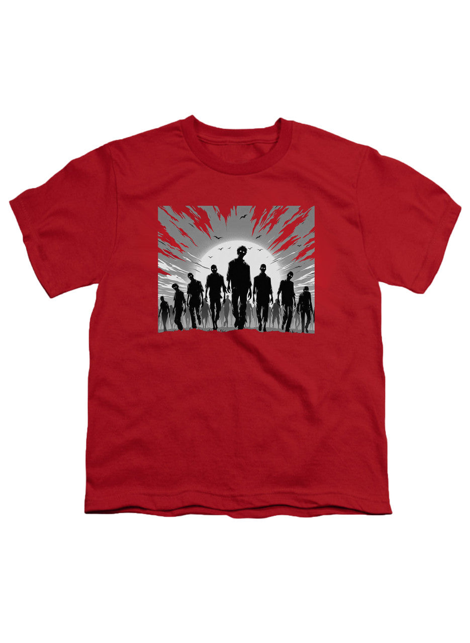 Red Zombie Horde Silhouette Youth/Toddler T-Shirt