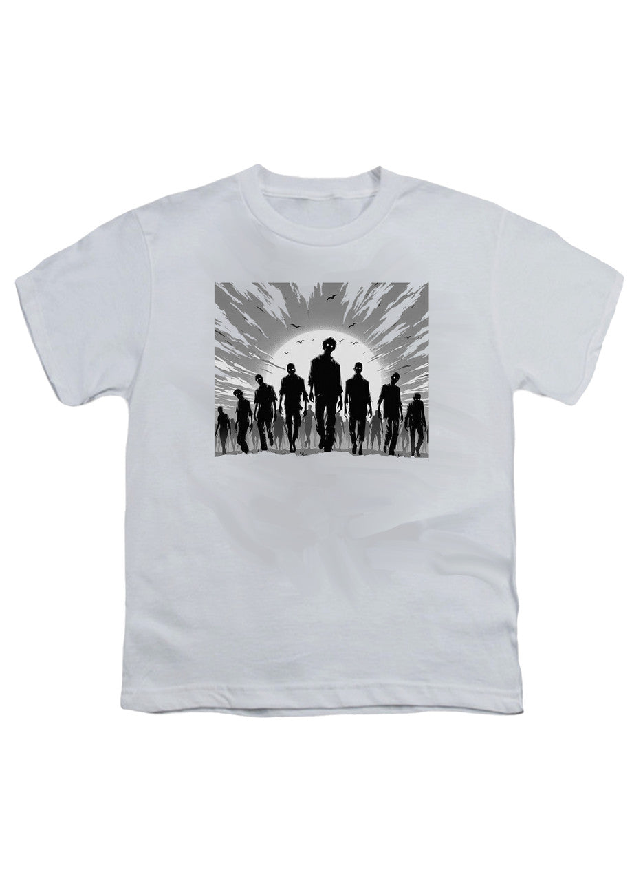 White Zombie Horde Silhouette Youth/Toddler T-Shirt