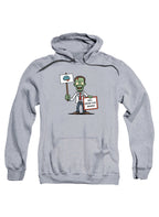 Gray Zombie Will Work for Brains Hoodie