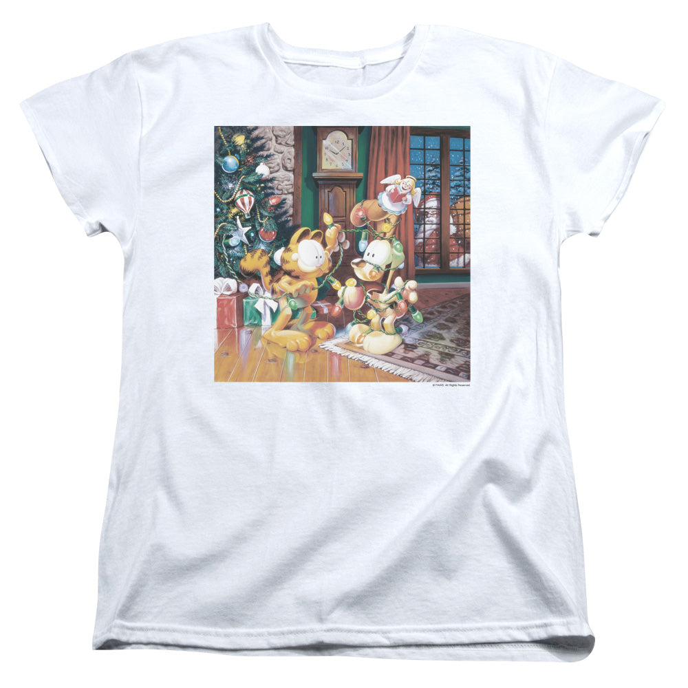 Garfield Odie Tree Womens T-Shirt