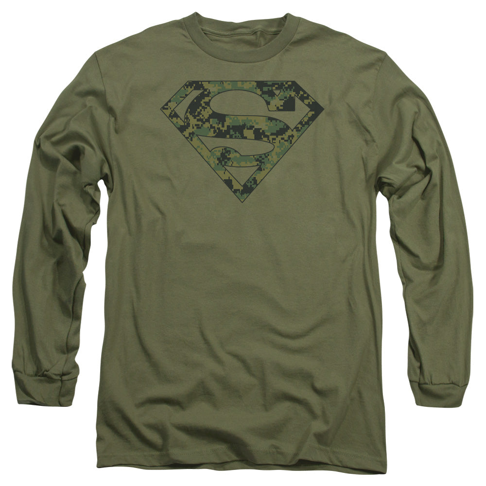 Superman Marine Camo Shield Long Sleeve T-Shirt