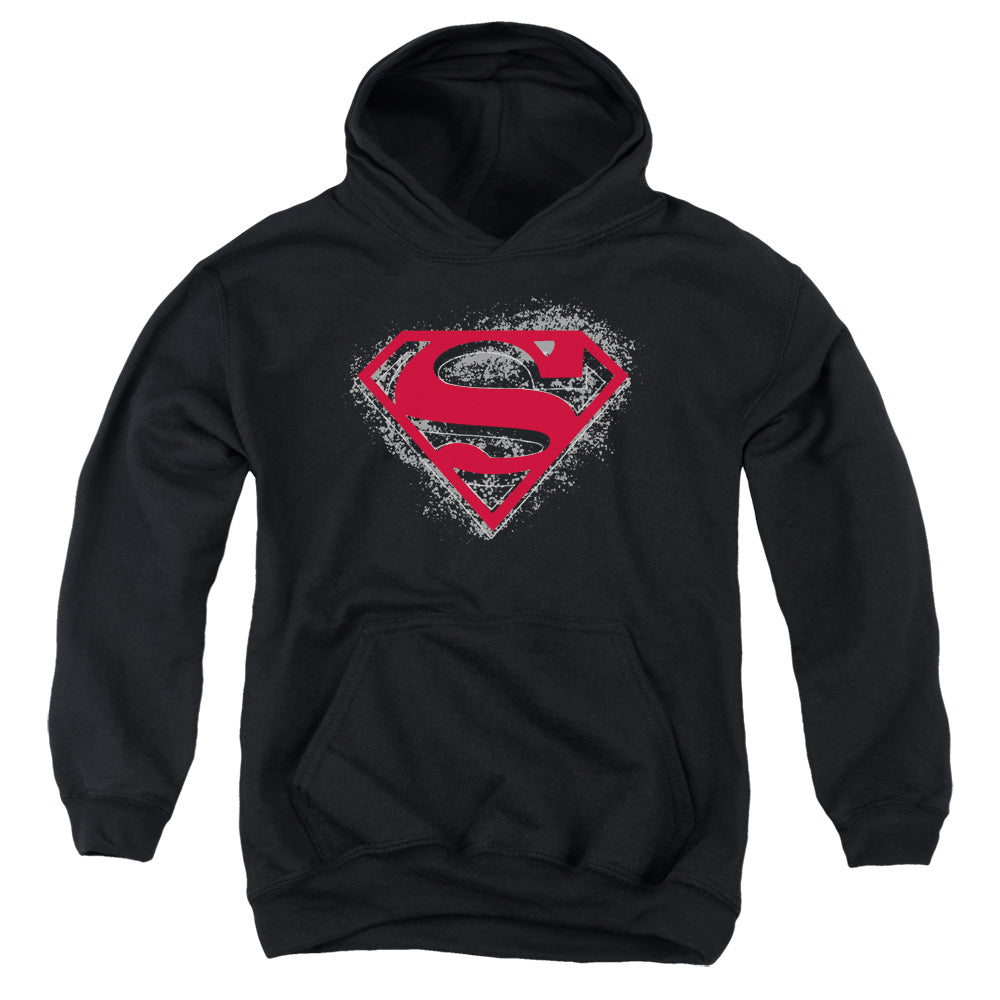Superman Hardcore Noir Shield Youth Hoodie