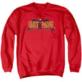 The Batman Vintage Bat Logo on Red Crewneck Sweatshirt
